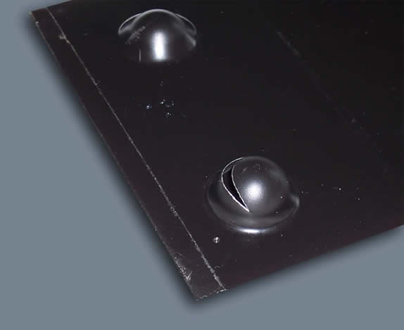 Dome Test Cut Away coated with Fusionbond